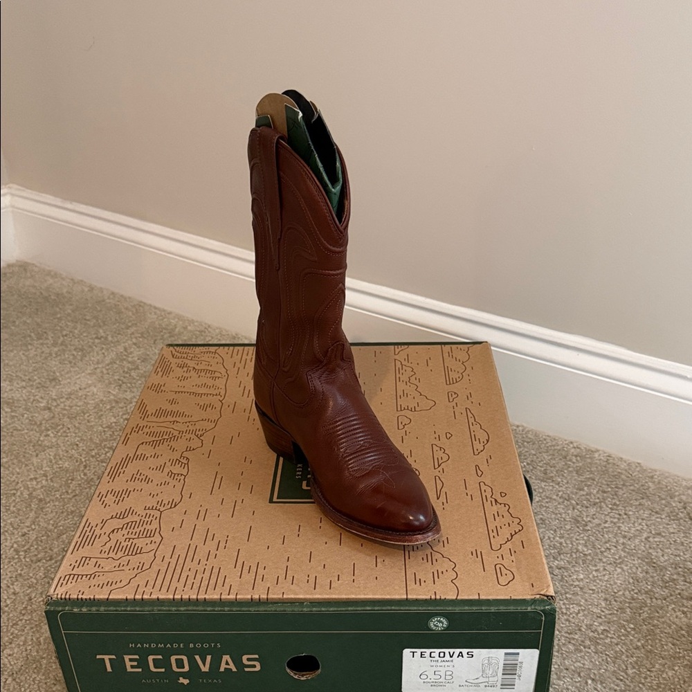 Tecovas Women's Rich Brown Leather Cowgirl Boots
